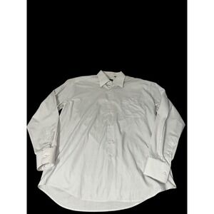 Baldessarini Dress Shirt Mens Size 43 XL White Cotton Button Up Business